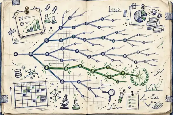 Experiment tracking as branching paths